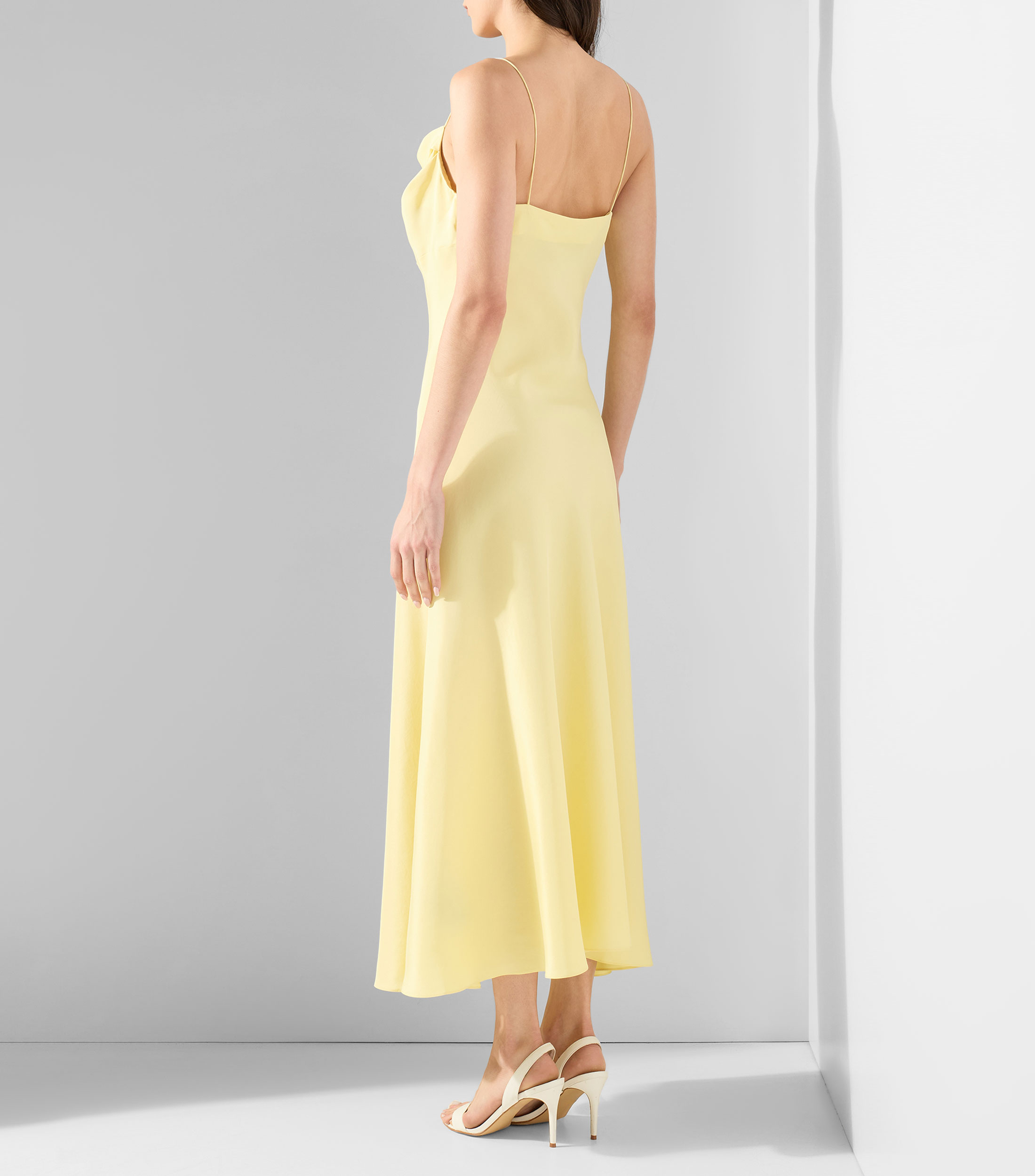 Vestido largo liso Mujer